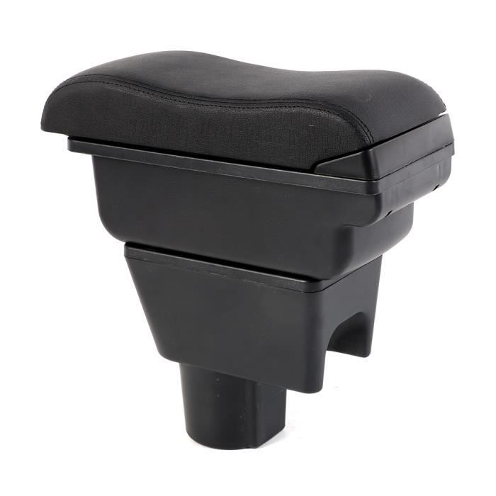 Accoudoir De Voiture Avec Boîte De Rangement - Organiseur Rembourré Pour Tasses Et Mouchoirs Noir