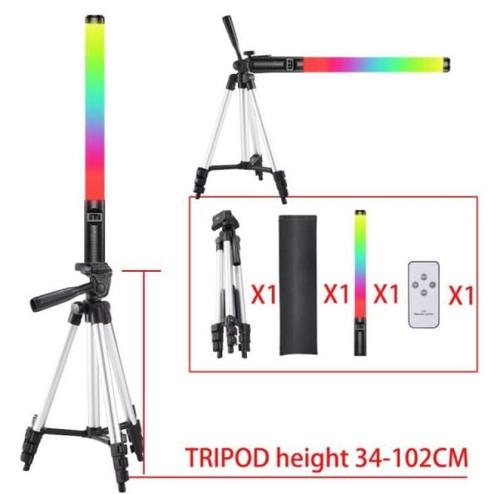 Pince Lumineuse Universelle Erpmlyo - Support Pour Smartphone, Appareil Photo & Éclairage - Noir