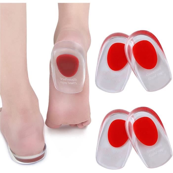 2 paires Semelles pour epine calcaneenne Semelles confort en gel de silicone interieures pour talons pour le soutien du talon 36 40