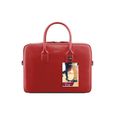 MOBILIS Sacoche de transport - Origine - Briefcase Style pour Ordinateur Portable, Tablette 35,6 cm (14") - Simili cuir - Rouge-1
