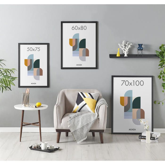 Fotolijst 60x80 cm - Fotokader in MDF Hout - Zwart - Cdiscount Maison