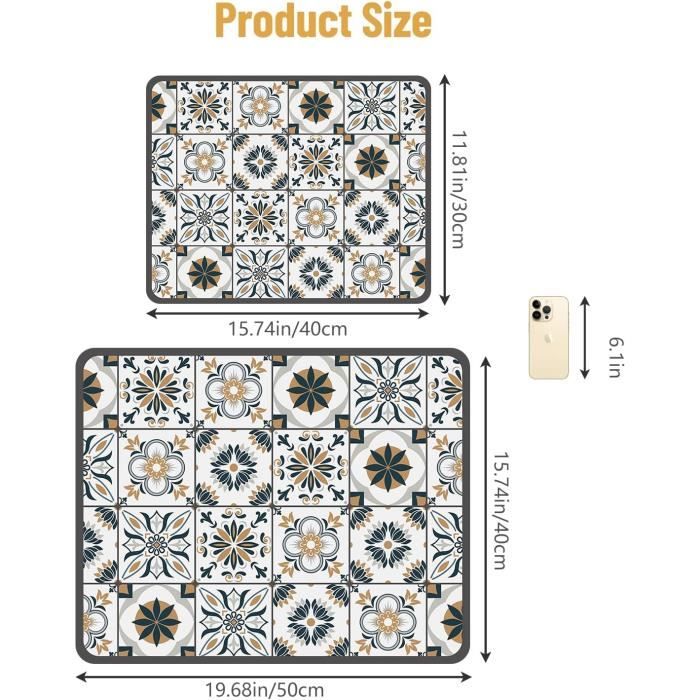 Nouveau tapis de vidange cuisine Silicone plat égouttoir tapis grand évier  séchage plan de travail HB051