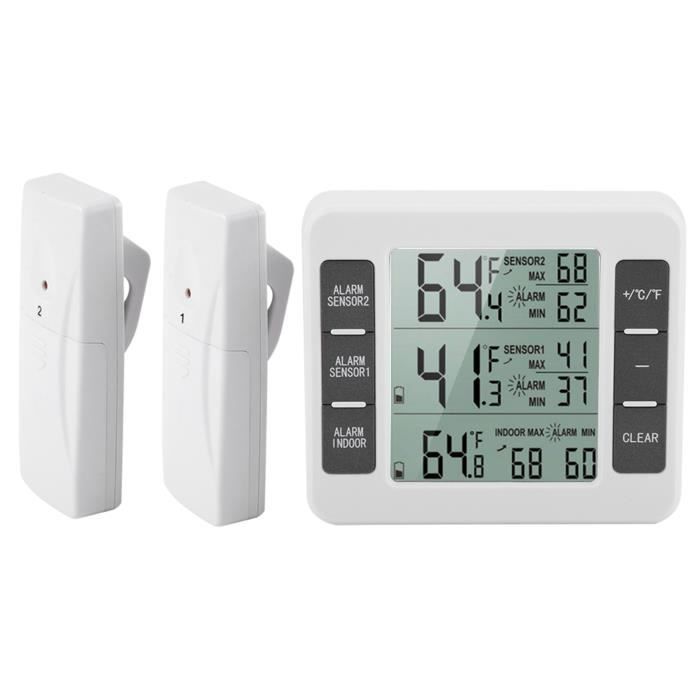 Thermomètre Réfrigérateur Numérique, Thermomètre Réfrigérateur Sans Fil Thermomètre Réfrigérateur Numérique, Thermomètre Réfrigérateur Sans Fil