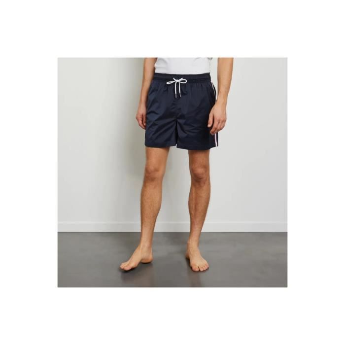 Short de bain bande tricolore Eden park Homme Bleu Cdiscount