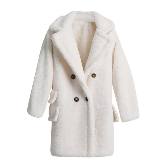 Manteau en peluche femme deals