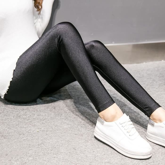 Pantalon noir brillant 2025 femme