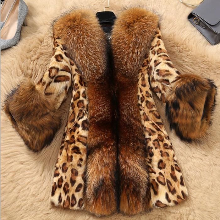 Veste fausse 2025 fourrure leopard