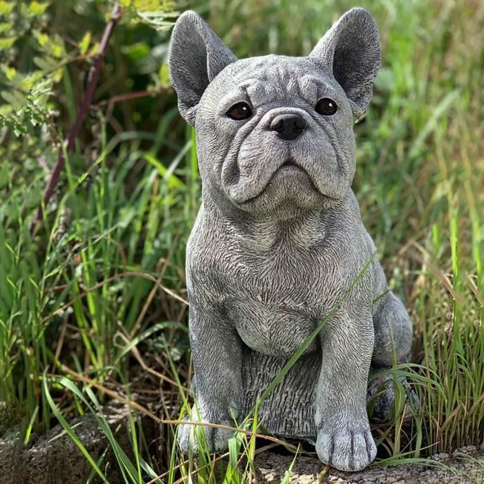 FLYuechun Ranan Creativity Statue de Bouledogue français Moderne et colorée - Graffiti - Ornements de Bureau - Impression en résine - Décoration d'intérieur - Artisanat (FA, 25,5 x 13 x 24,5 cm