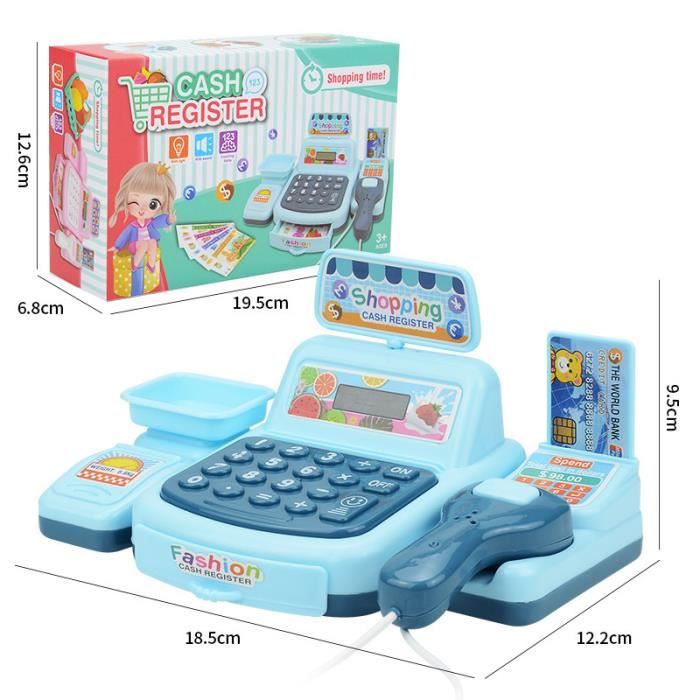 Caisse Enregistreuse Jouet 46 Pièces Avec Scanner, Carte De Crédit, Eau – Jeu De Rôle éducatif Dès 3 Ans (violet)
