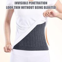 Ceinture Chauffante Lombaire - Épaisse En Polaire - Taille élastique - Pour Le Dos, Les Reins Et Le Ventre - Homme Et Femme