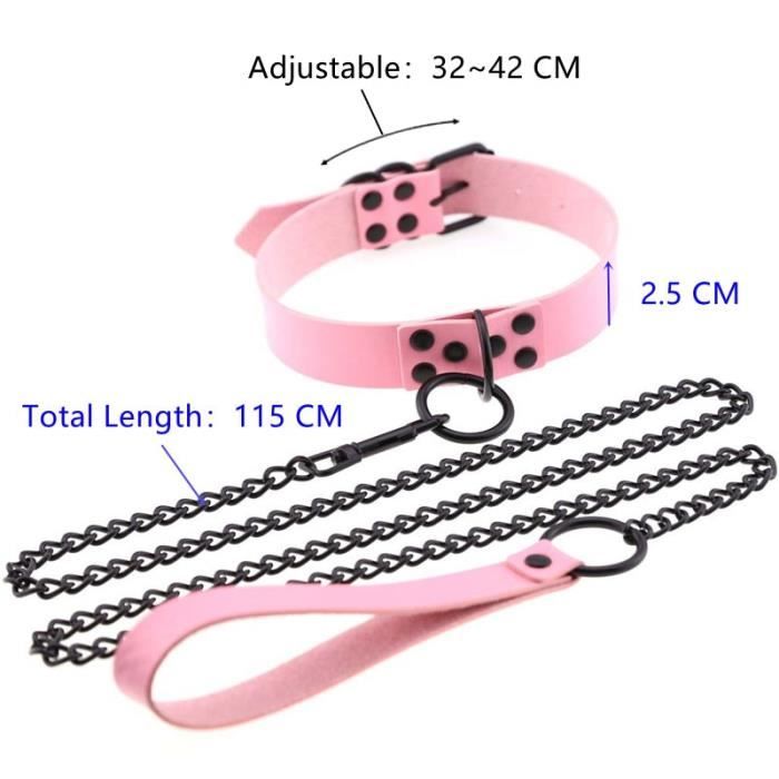 Collier De Bandage R glable Et Laisse Amovible Jouets Sexuels Collier Collier De Bandage R glable Et Laisse Amovible Jouets Sexuels Collier