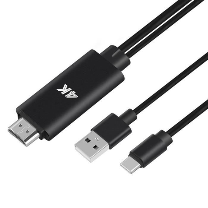 USB 3.1 Type C Telephone vers HDMI TV HDTV Cable video pour Samsung Galaxy S8 S9 Plus Cdiscount TV Son Photo