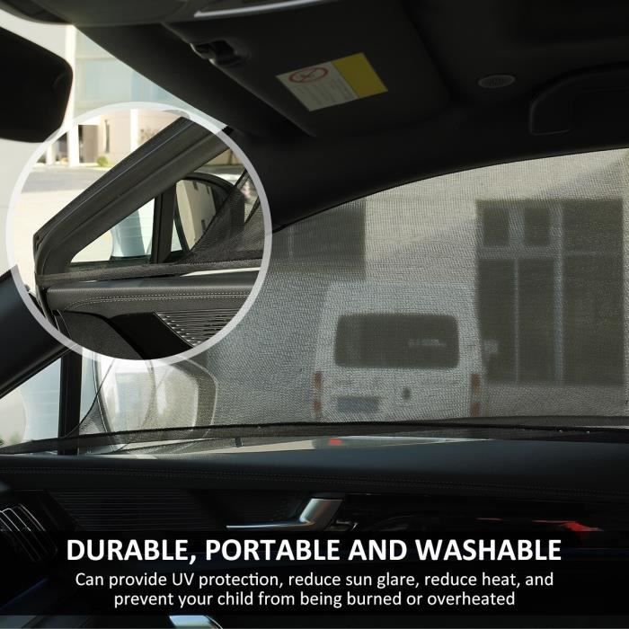 Porte d'entrée 2pcs - Pare soleil pour vitres latérales avant et arrière de  voiture, 2 pièces, couverture en - Cdiscount Auto