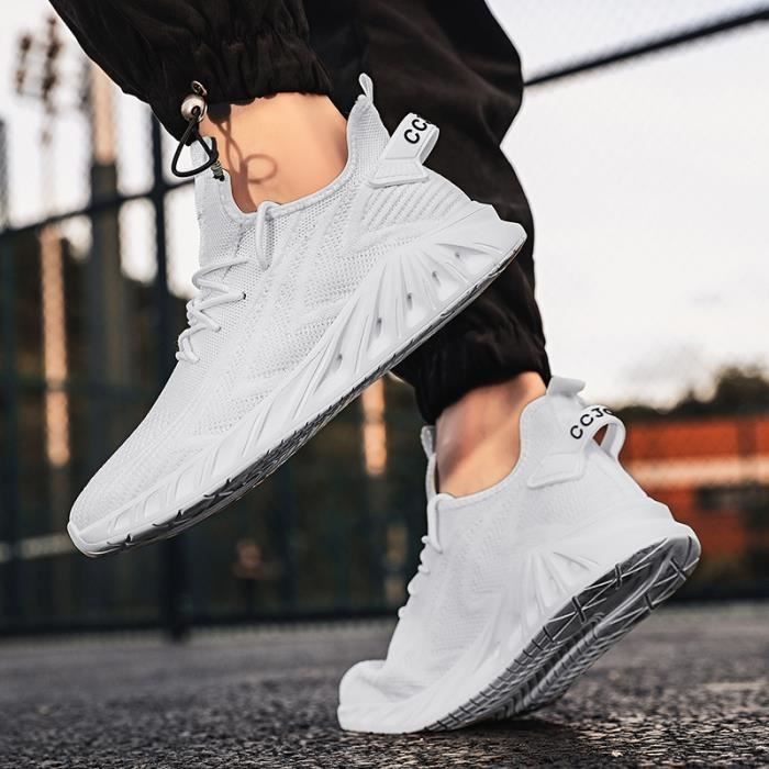 Baskets Homme Fashion Chaussures Sport Sneakers Blanc Cdiscount Chaussures