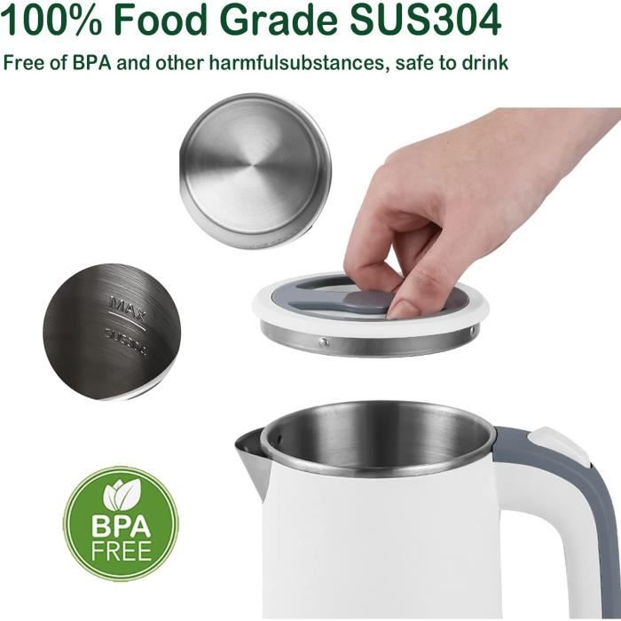 Rtro Bouilloir, 1,8 L, Acir Inoxydabl sans BPA, Résistanc Caché, sans Fil 3000 Gris SWANSK14630GRNU au millur prix