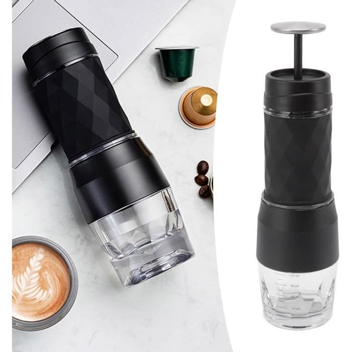 Machine à Café Portable Pour Voiture - Compatible Capsules NS Et Café Moulu, Chauffage USB-C, 80ml