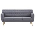 Classique Canapé à 3 places Canapé de relaxation Haut de gamme & Confortable - Sofa Canapé droit Salon Revêtement ®CFUUMP®-3