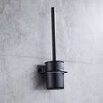 1 ensemble en acier inoxydable noir portable porte-brosse de toilette mural outils propres pour la salle de bain à  BROSSE WC-3