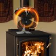 PRUMYA Ventilateur pour Poêle à bois 4 Lames Silencieux Automatique 50 °C à 400°C Alimenté par Chauffage Cheminées Écologique-3