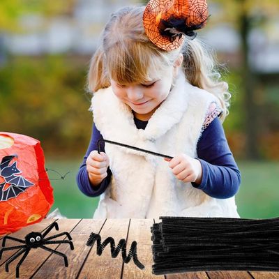 Lot De 200 Cure-pipes, Noirs, Pour Bricoler, Fil Chenille, Cure