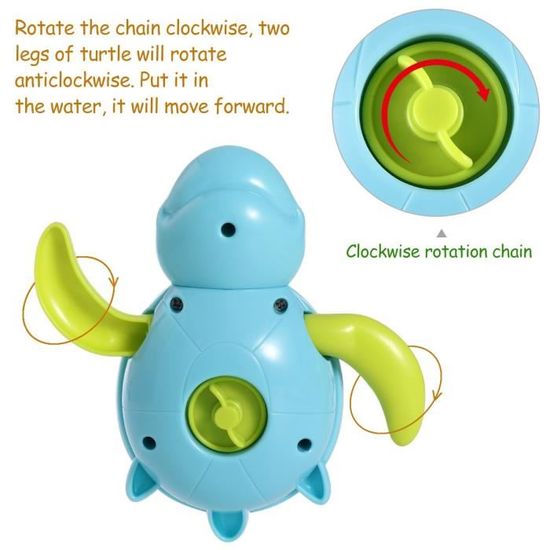 TOYMYTOY 3Pcs Mignon Tortues Bain Jouet Cadeau pour Bébés
