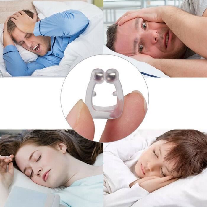 Pince Nez Magnétique Anti-Ronflement - Dilatateur Nasal En Silicone - Neuf