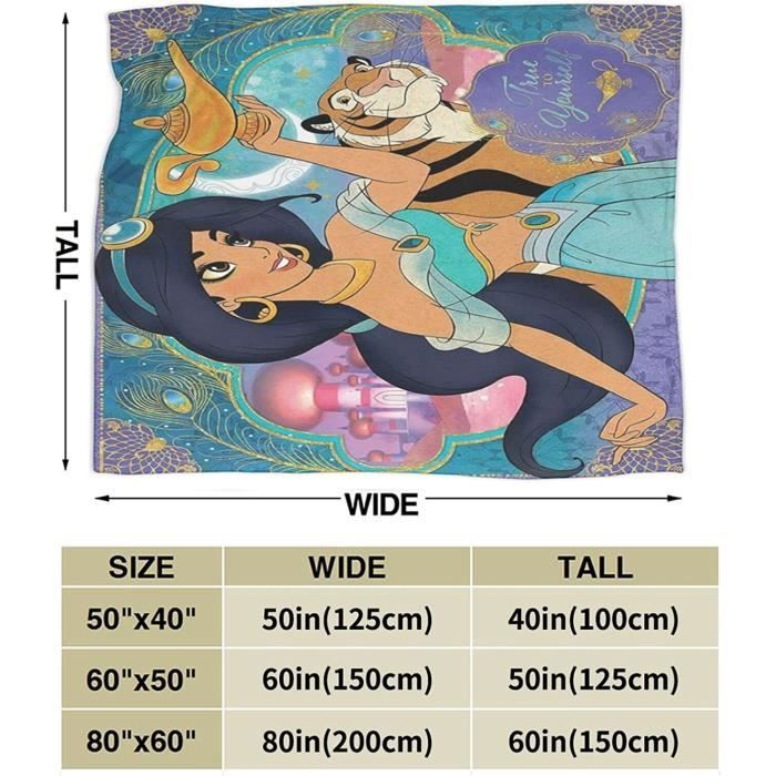 Couverture Disney Aladdin Moments, jetés en flanelle en peluche pour canapé  et lit, couverture TV ré 125cm*100cm [2255] - Cdiscount Maison