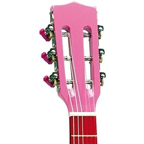 Gsw 7571 s - guitare en bois avec sangle et autocollants - rose laqué - 75  cm - Cdiscount Instruments de musique
