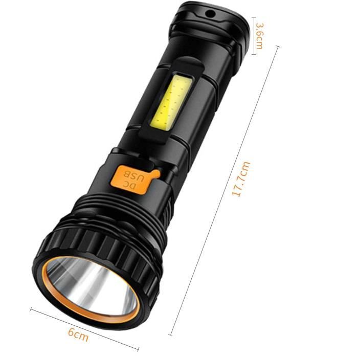 Lampe Torche LED Solaire USB Rechargeable Pour Camping
