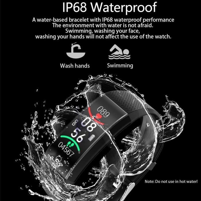 Montre connect e Temp rature corporelle Fitness Bracelet pression
