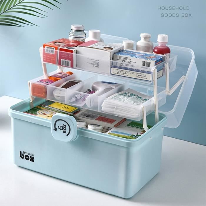 Kits de premiers soins en plastique Boîte de rangement Portable