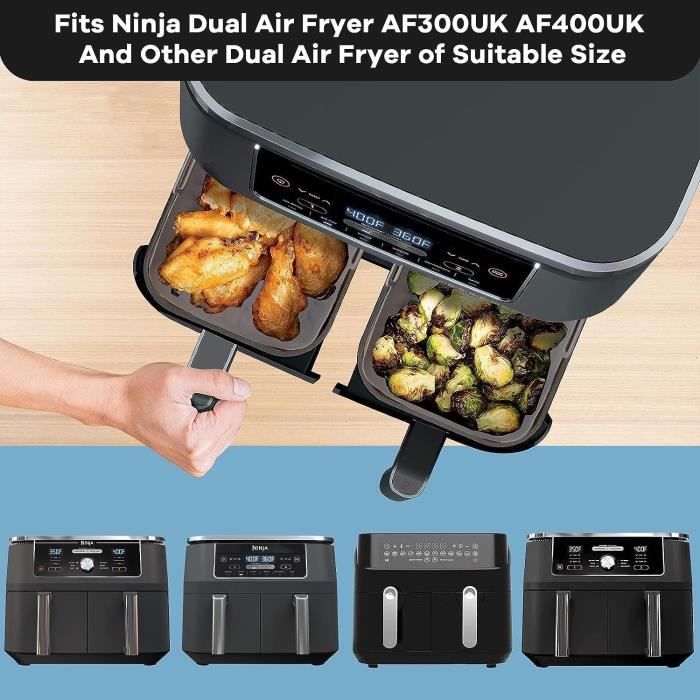 Accessoires Air Fryer, 12 pièces d'accessoires pour friteuse à air double  pour Ninja Air Fryer AF400EU AF300EU, Accessoires pour friteuse à air 2023,  Supports et bouteille pulvérisation d'huile en destockage et reconditionné