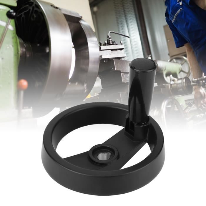 BEL-7293629054919-Volant pliable Poignée tournante pliante noire de