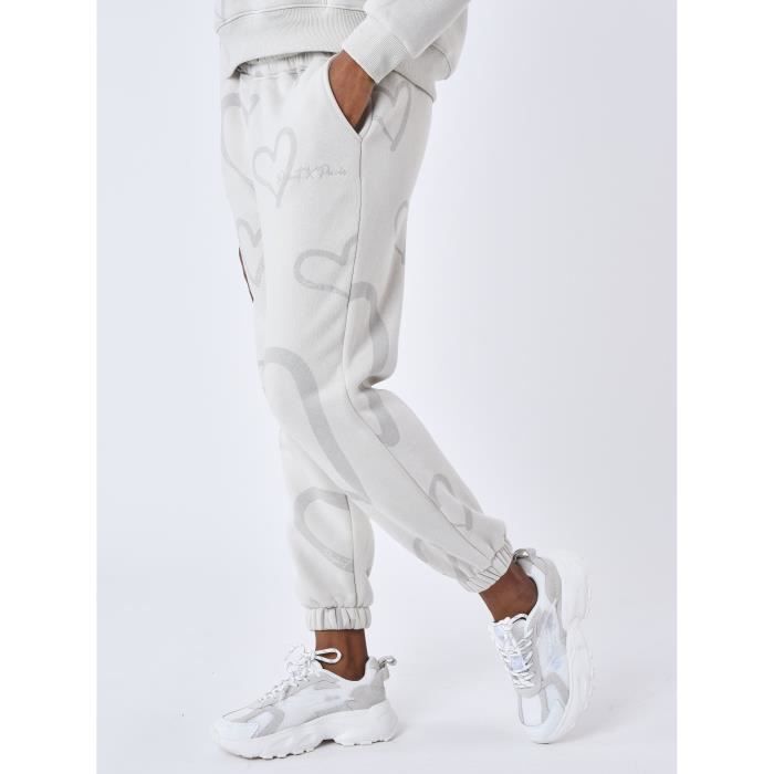 Bas de Jogging Femme PROJECT X PARIS C ur all over Beige Grege Fitness Indoor