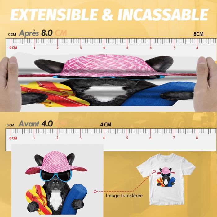 Papier Transfert Textile TransOurDream A4 - 10 Feuilles Pour Tissus Clairs