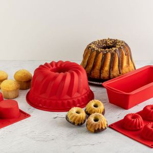 Moule à Kouglof / Savarin Lékué Métal Anti-adhésif Céramique – Moule Gâteau Rond Haut De Gamme Avec Poignées Silicone
