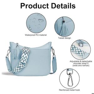 Sac Bandoulière Imperméable En Nylon – 31x26x11 Cm, Ajustable, Léger (400 G), Pour Femme, Sport, école, Voyage
