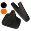 Levier Soufflet en cuir v/éritable noir couture orange