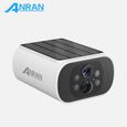 ANRAN Q01 Caméra Surveillance solaire 2K 3WiFi Extérieur sans Fil  Orientable 360° avec Batteries, PIR Détection Humaine-0