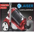 KLAISER- Puissance 1400W-Alligator Relax Aspirateur Sans Sac Multi Cyclone Ultra Confort Silence-Efficacité énergétique A-Sol dur A-0