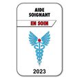 Autocollant Sticker - Vignette Caducée 2023 pour Pare Brise en Vitrophanie - V3 Aide Soignant -0