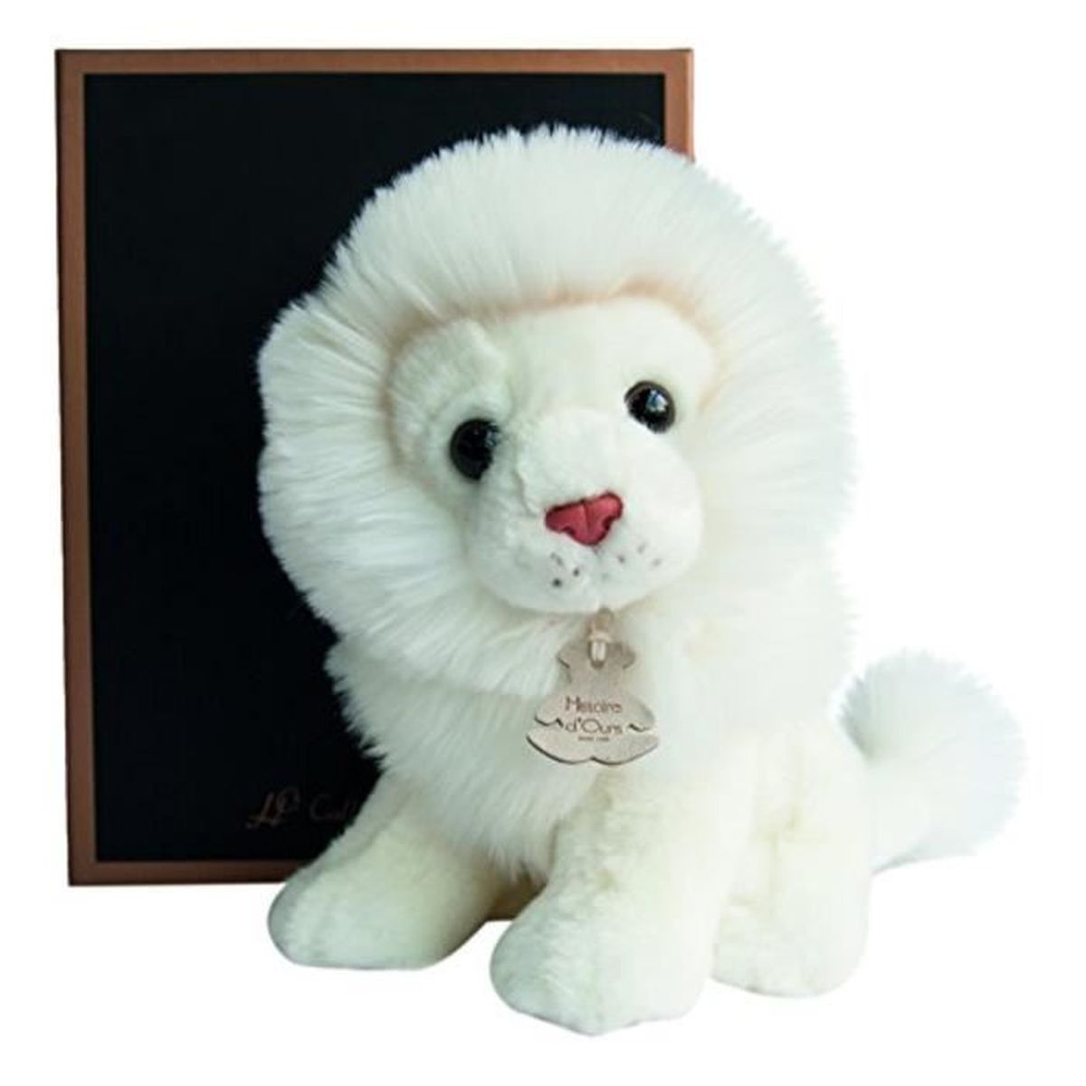 Les Authentiques Doudou Lion Blanc 4341 Cdiscount Puericulture Eveil Bebe