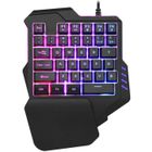 SWONUK JCU® Clavier de jeu mécanique G92 RGB clavier Gamer à main gauche PR Gaming
