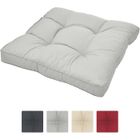 BEAUTISSU HOME STYLE Beautissu Coussin extérieur imperméable Xluna 50x50x10cm - Gris clair - Pour Assise - Idéal pour extérieur jardin balcon