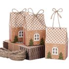 HSEAMALL 50PCS Boîtes à Dragées pour Noël Mariage Baptême Fête, Contenant Dragées en Papier Kraf avec Ficelle