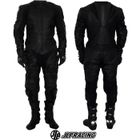 COMBINAISON MOTO CUIR ROUTE PISTE NOIR UNISEXE JLP RACING TAILLE XS S M L XL 2XL 3XL 4XL