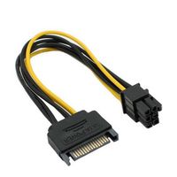 SATA Cable alimentation 15 Pin Vers 6 Pin PCI EXPRESS PCI-E Sata Graphics Converter Adapter Video Card Power Cable  