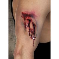 Zombie morsure marque Fake cicatrice Latex enroulé