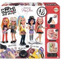 Poupée articulée à assembler EDUCA - My Model Doll Design Pop Star - Rouge - Pour filles de 8 ans et plus