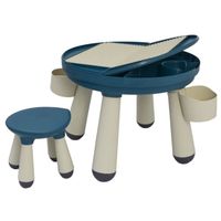 Table d'Activités avec Chaise - LittleTom - 3-en-1 - Pour Enfant de 12 Mois et Plus - Bleu